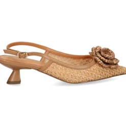 EXE Zapatos de tacón bajo VALENTINA-1637 CAMEL
