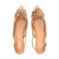 EXE Zapatos de tacón bajo VALENTINA-1637 CAMEL