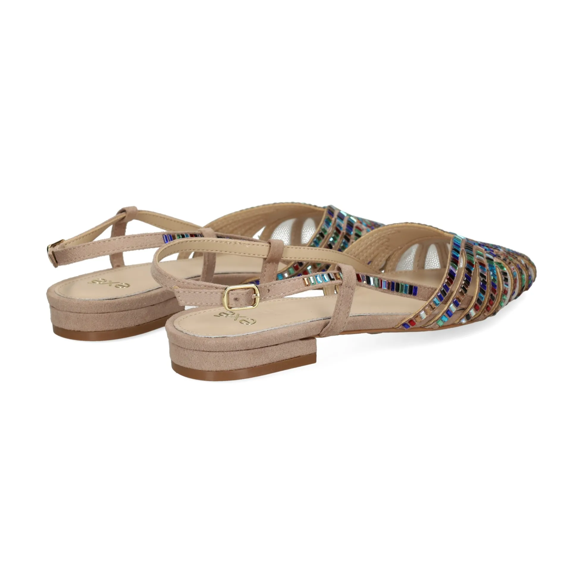 EXE Zapatos planos de Mujer KENDAL-244 TAUPE MULTI