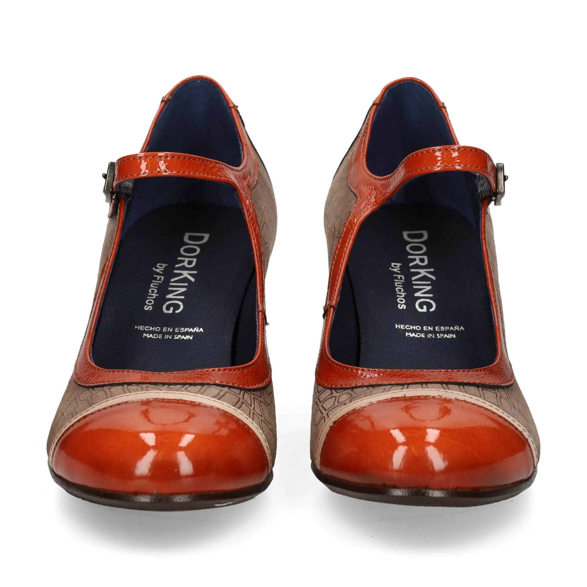 FLUCHOS Merceditas de Mujer D8669MXNSU FANGO + TEJA