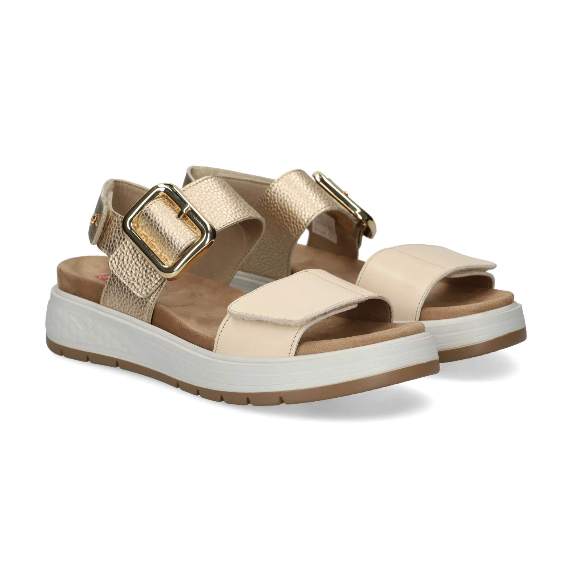 FLUCHOS Sandalias con plataforma de Mujer F2166 PLATINO