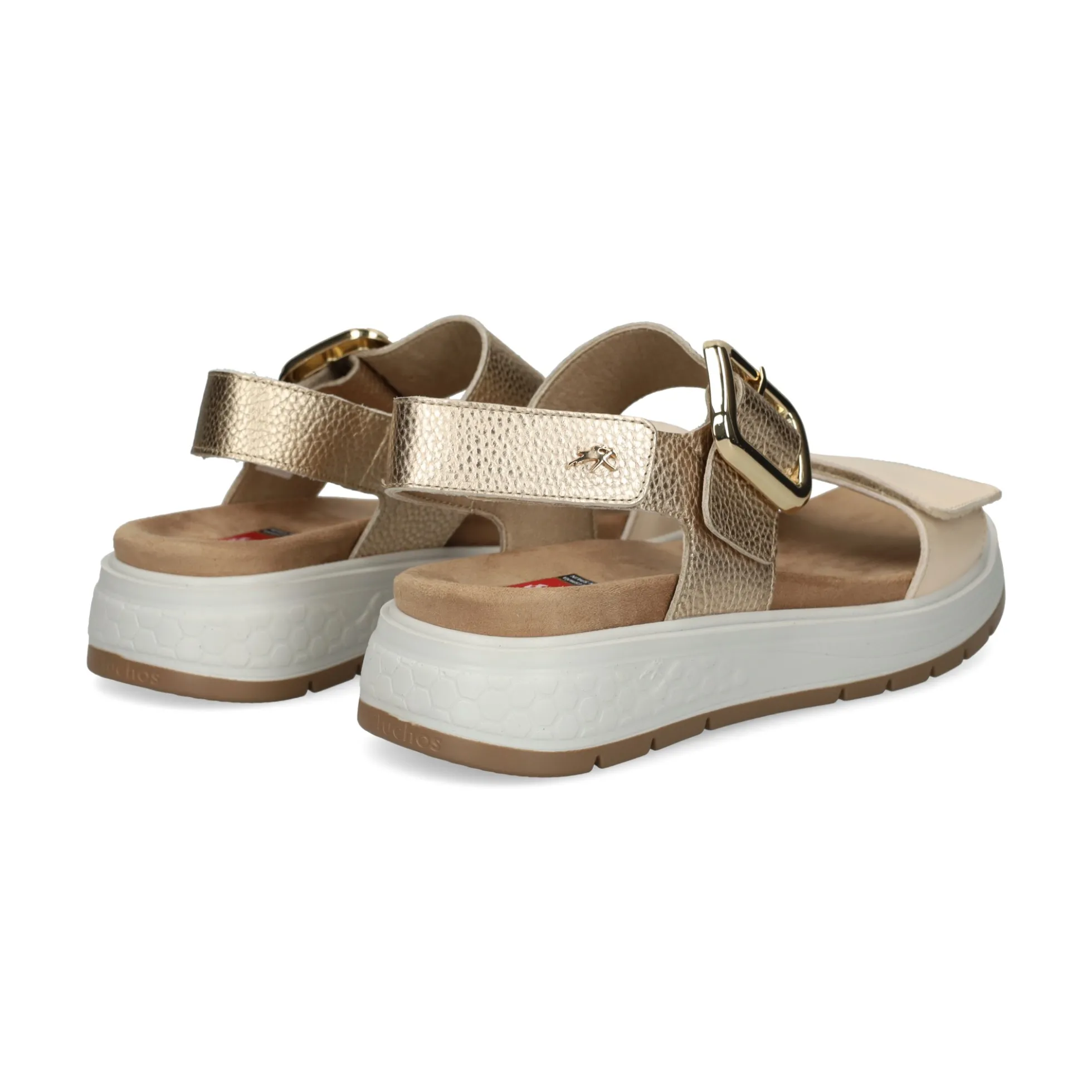 FLUCHOS Sandalias con plataforma de Mujer F2166 PLATINO