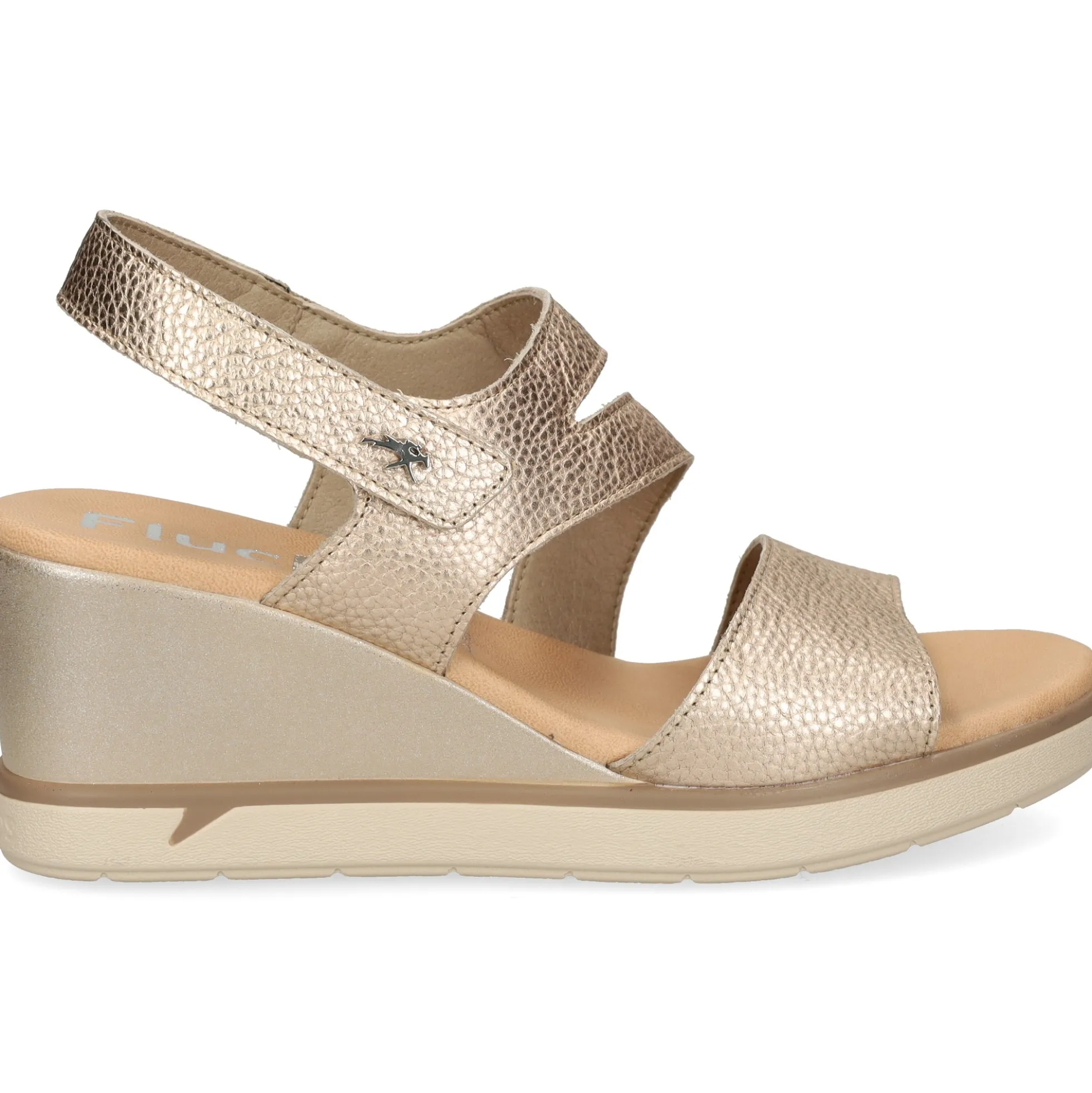 FLUCHOS Sandalias cuña de Mujer F1973 PLATINO