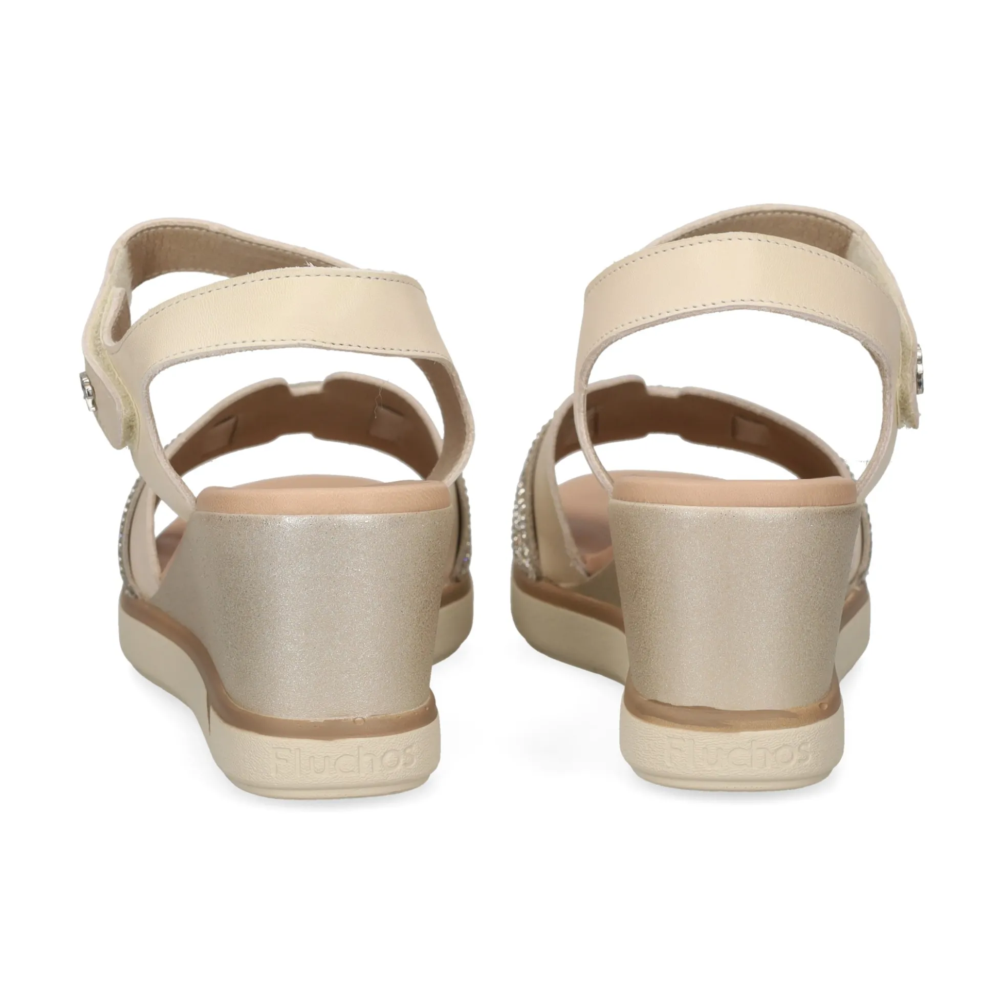 FLUCHOS Sandalias cuña de Mujer F1975 PORCELANA