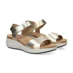 FLUCHOS Sandalias cuña de Mujer F1475 PLATINO