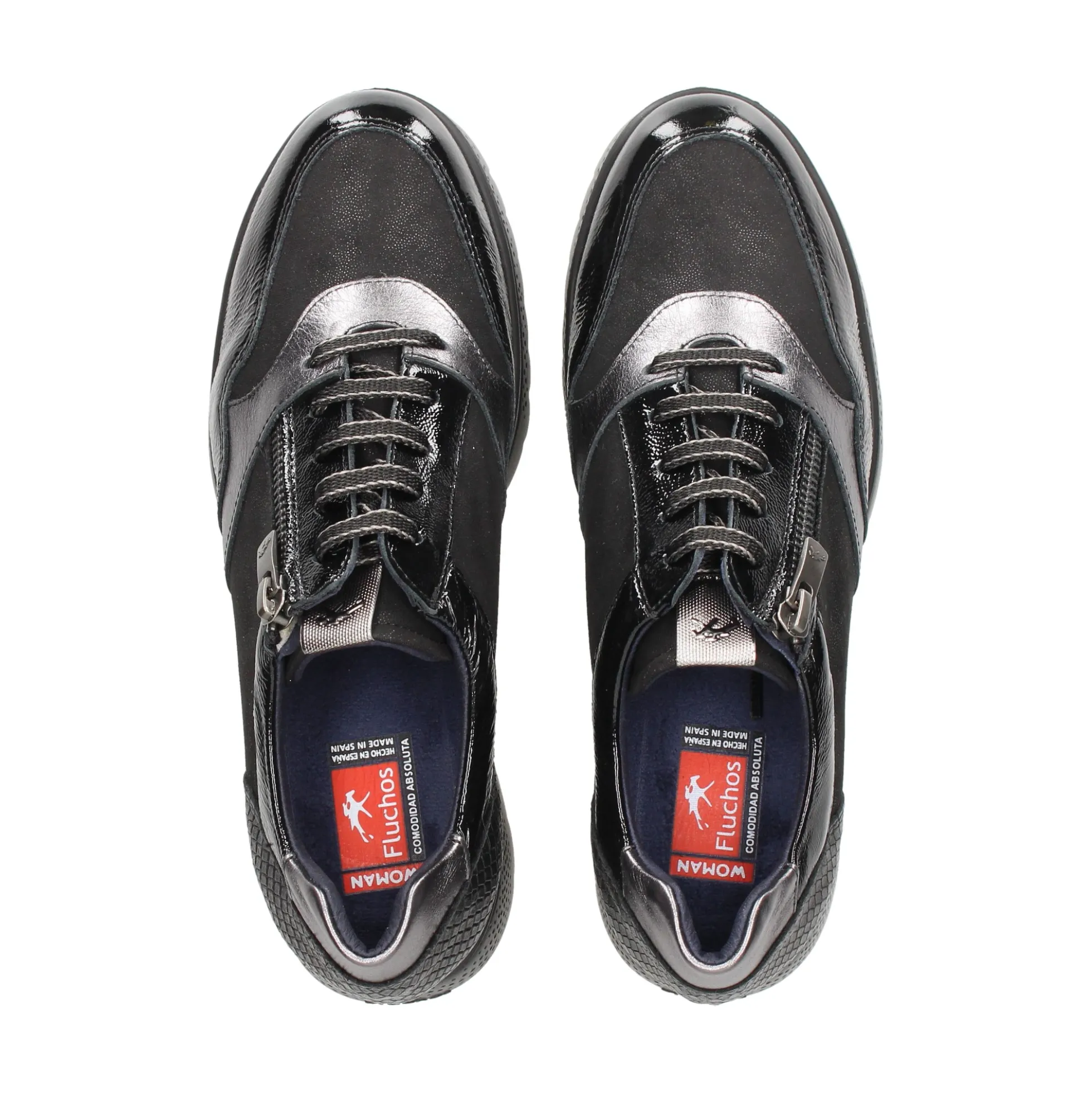 FLUCHOS Zapatillas de Mujer F2248 NEGRO+COM.4