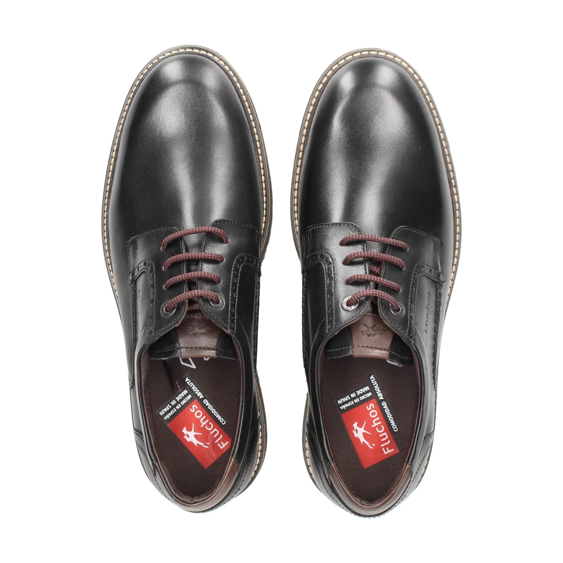 FLUCHOS Zapatos de vestir de Hombre F2319 NEGRO+COM.4