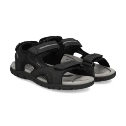 GEOX Sandalias de Hombre U8224D C9310 BLACK/STO