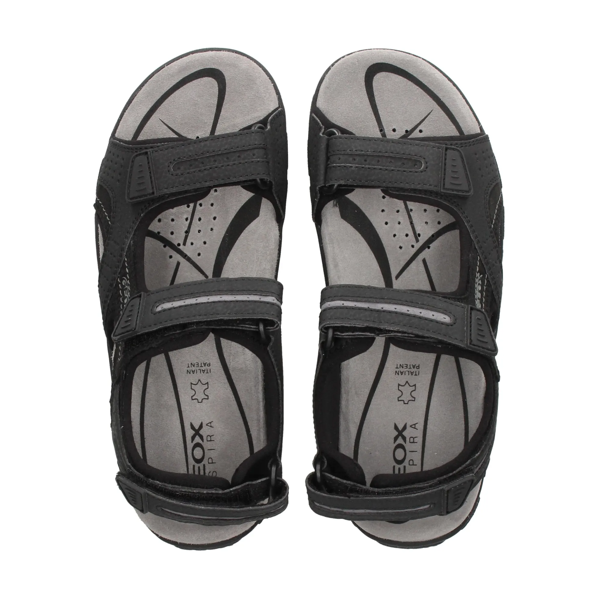 GEOX Sandalias de Hombre U8224D C9310 BLACK/STO