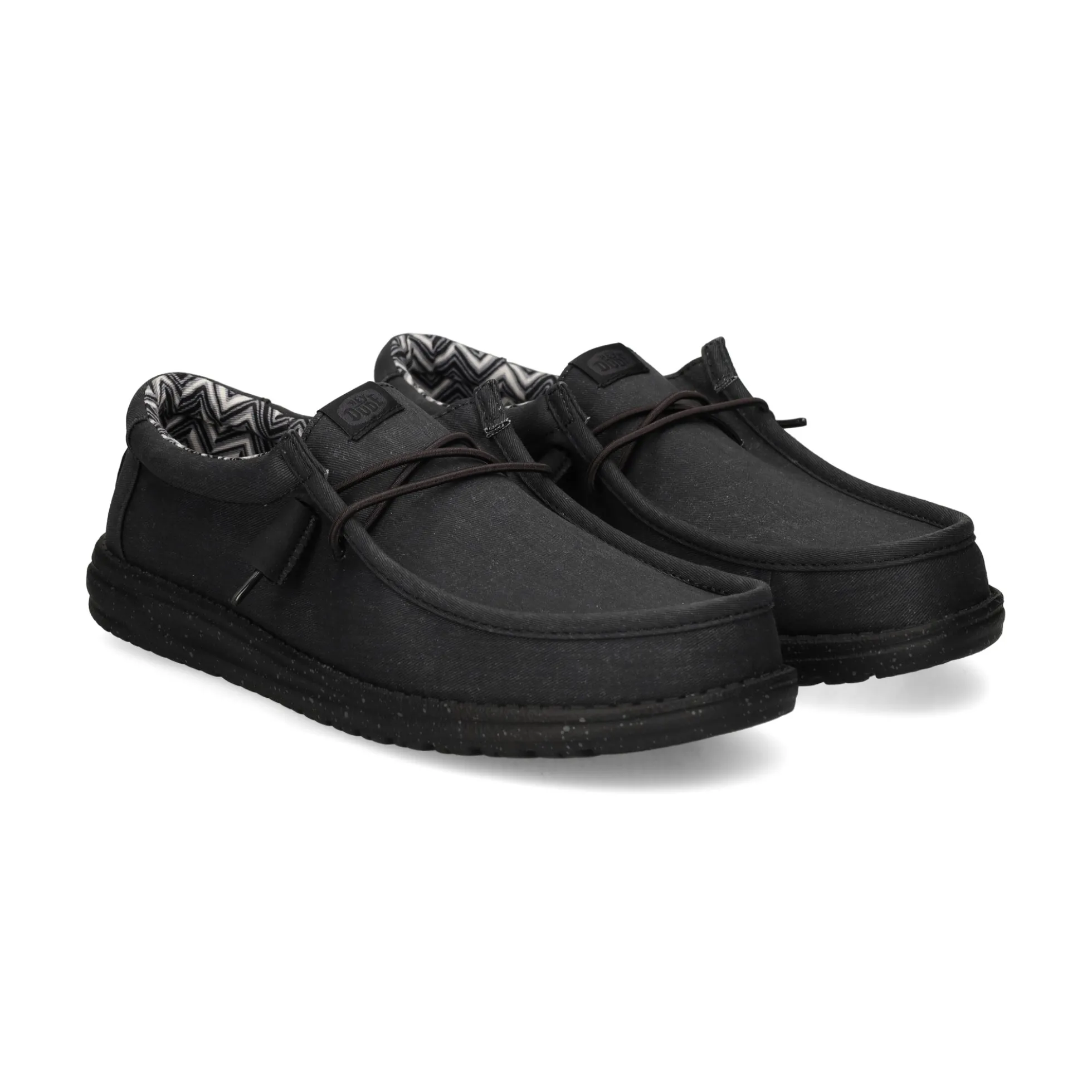 HEY DUDE Zapatillas de Hombre WALLY STRETCH 060 BLACK/BLACK