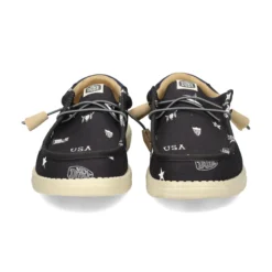 HEY DUDE Zapatillas de Hombre WALLY CANVAS 001 NEGRO