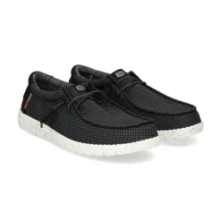 HEY DUDE Zapatillas de Hombre WALLY SPORT MESH 066 BLACK/WHITE