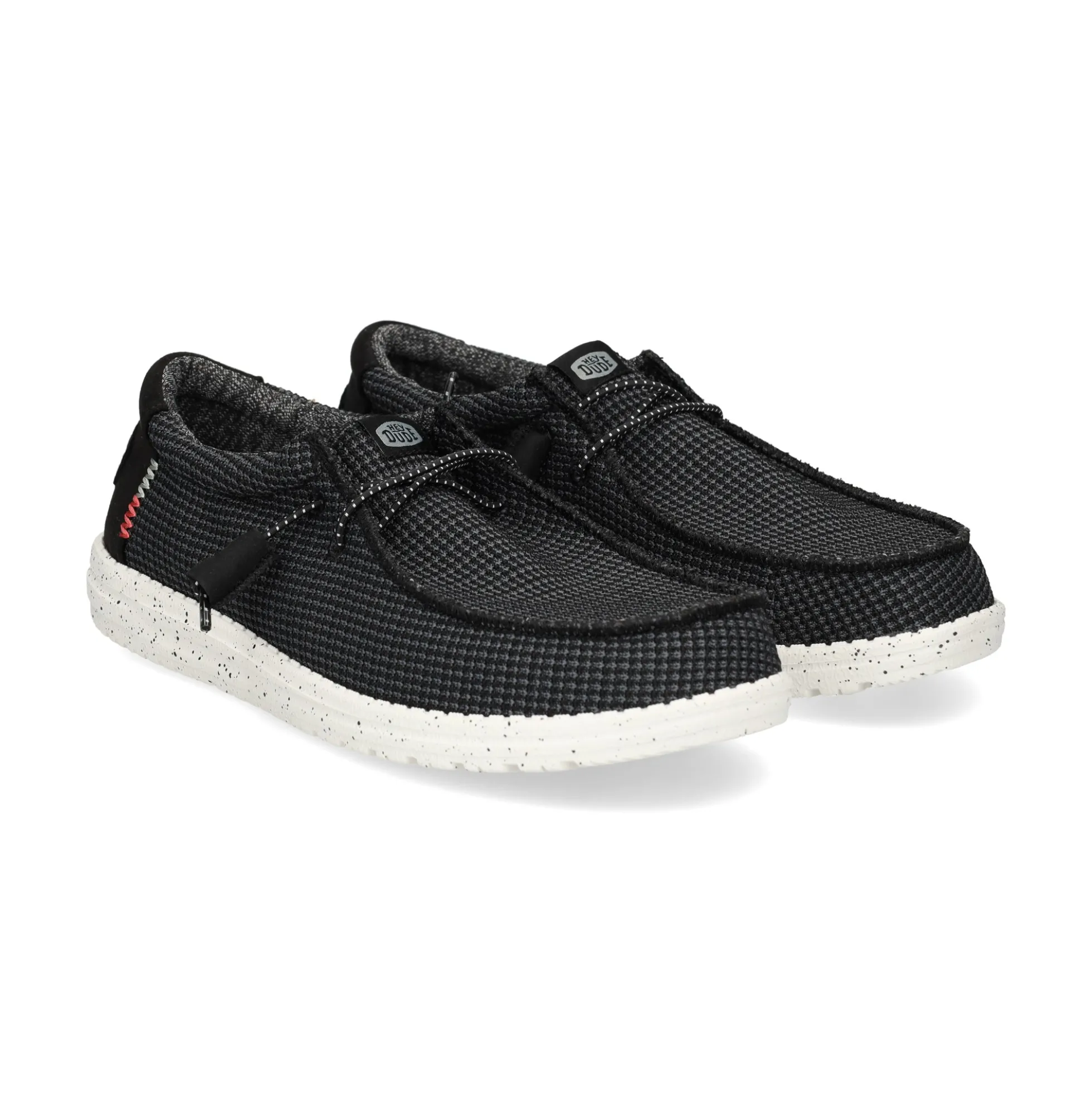 HEY DUDE Zapatillas de Hombre WALLY SPORT MESH 066 BLACK/WHITE