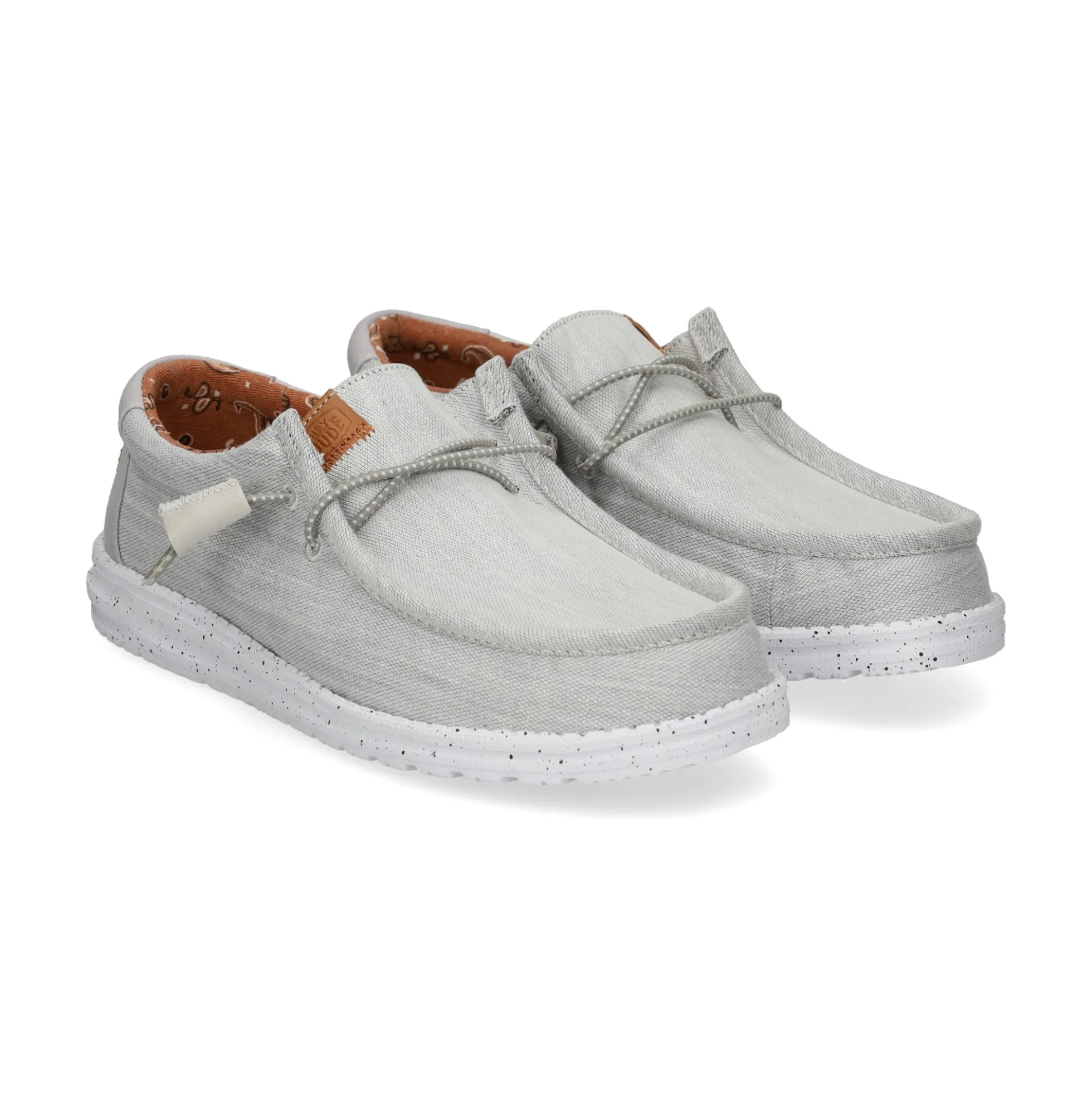 HEY DUDE Zapatillas de Hombre WALLY WASHED 007 LIGHT GREY