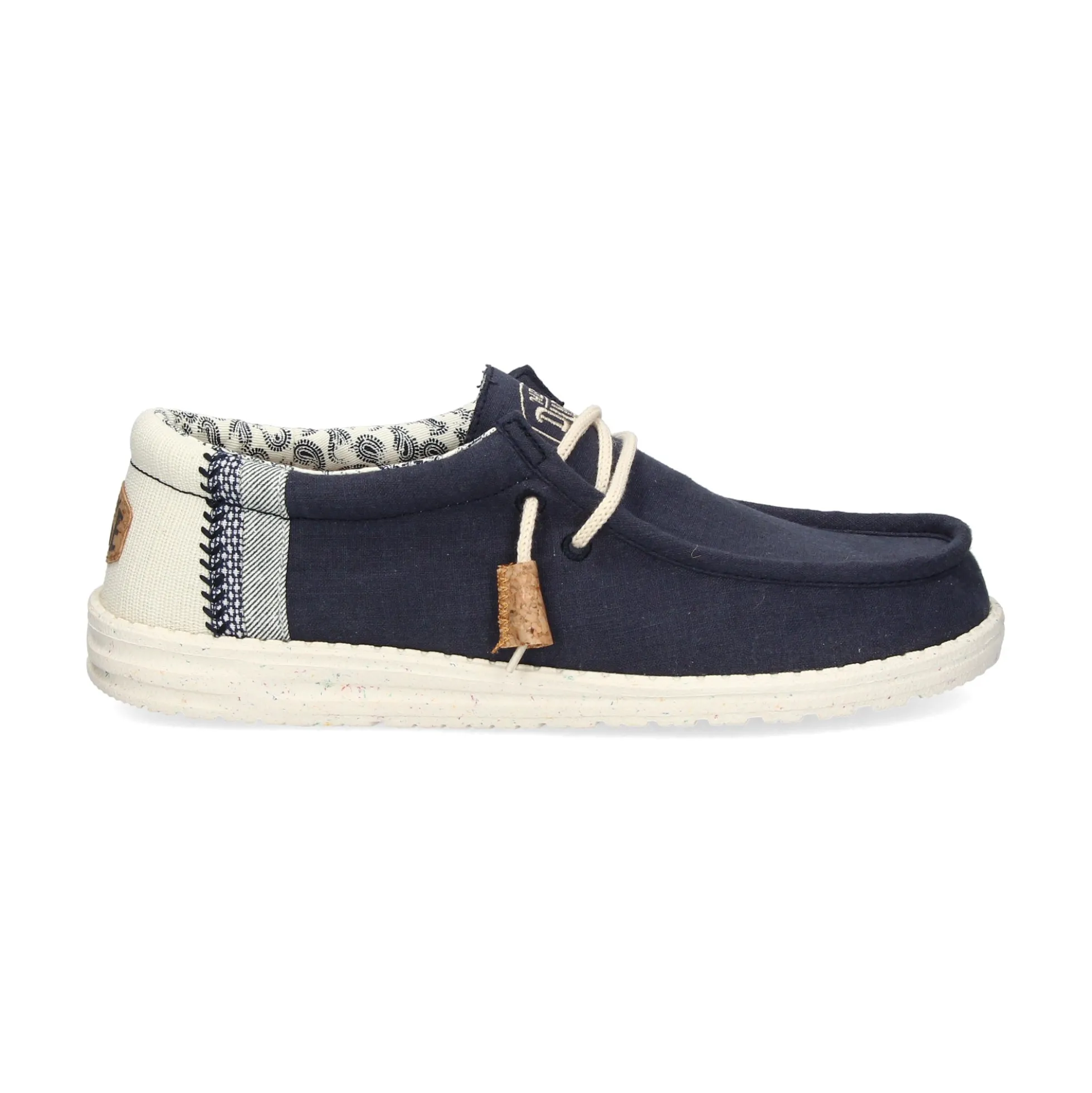 HEY DUDE Zapatillas de Hombre WALLY LINEN 410 NAVY