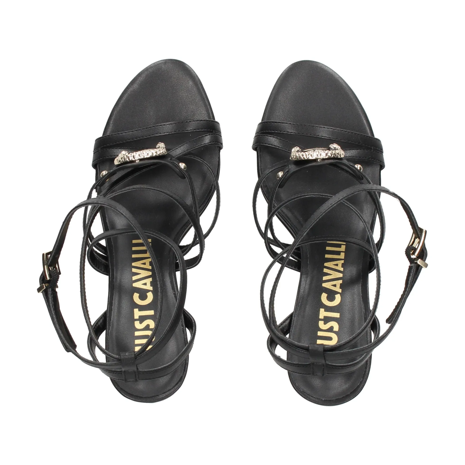 JUST CAVALLI Sandalias con tacón de Mujer 78RA3S34 899 BLACK