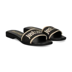 JUST CAVALLI Sandalias planas de Mujer 80RA3S80 899 BLACK
