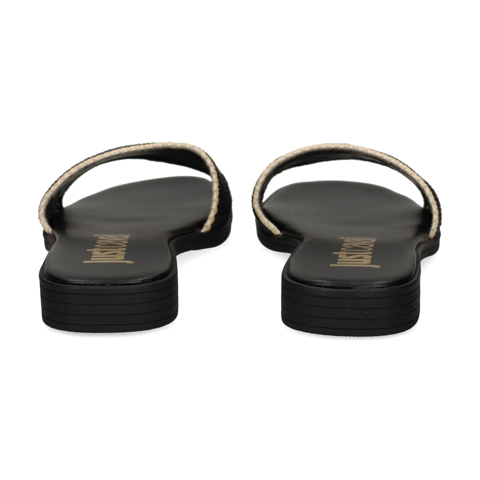 JUST CAVALLI Sandalias planas de Mujer 80RA3S80 899 BLACK