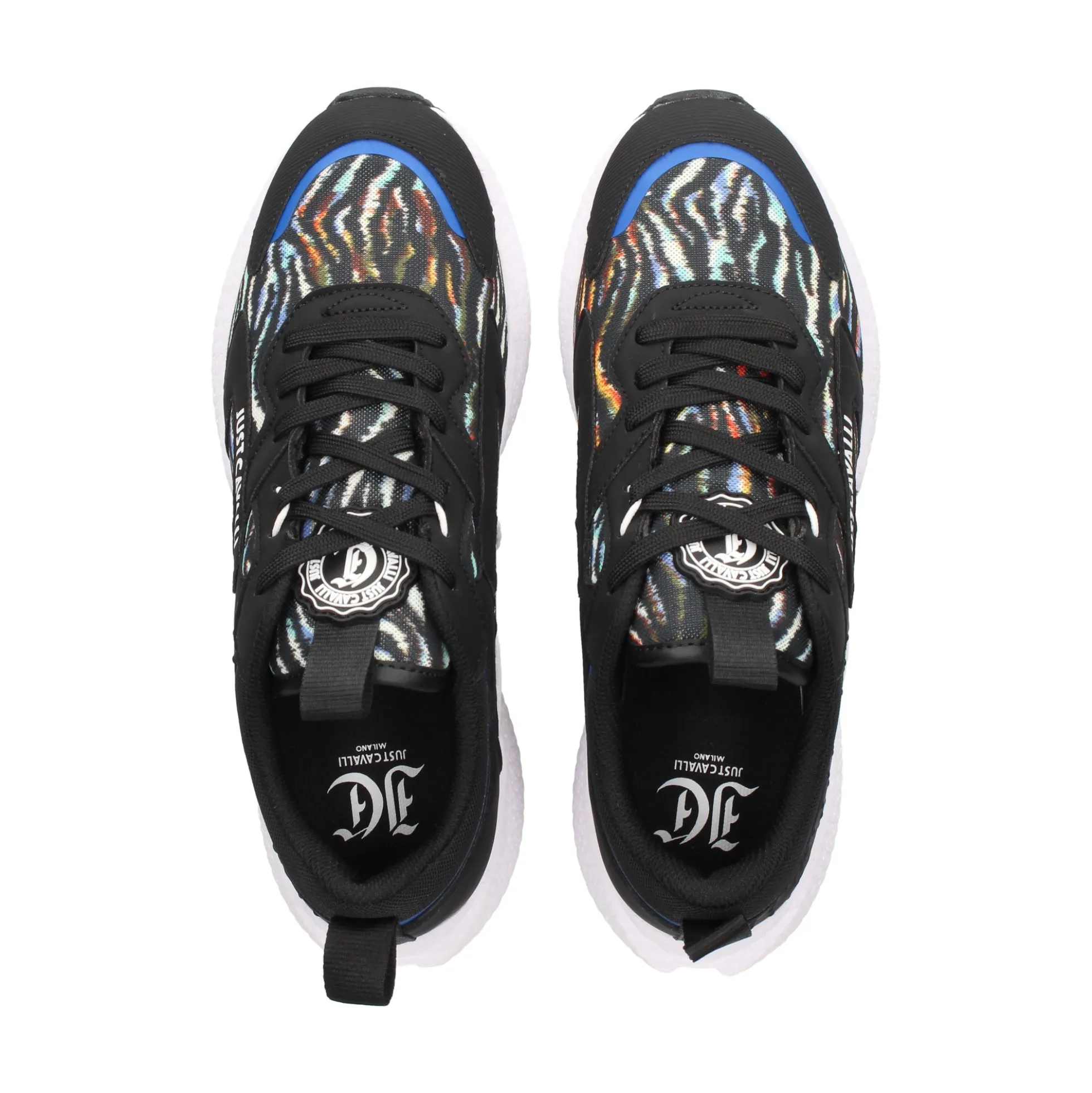 JUST CAVALLI Zapatillas de Hombre 76QA3SH8 LS1 BLACK/MULTI
