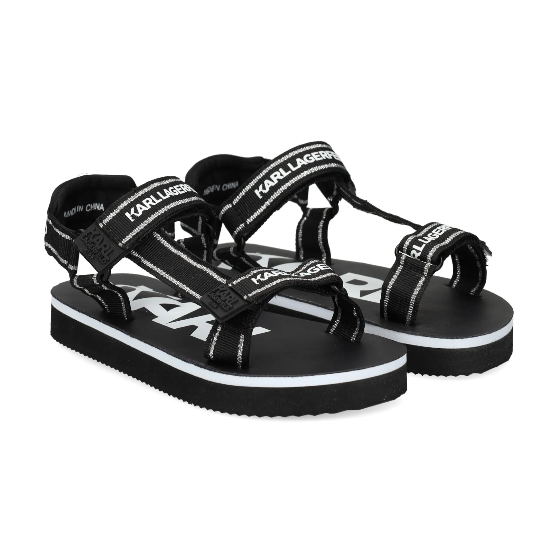 KARL LAGERFELD KIDS Sandalias, chanclas y albarcas de niña Z30001 09B NEGRO