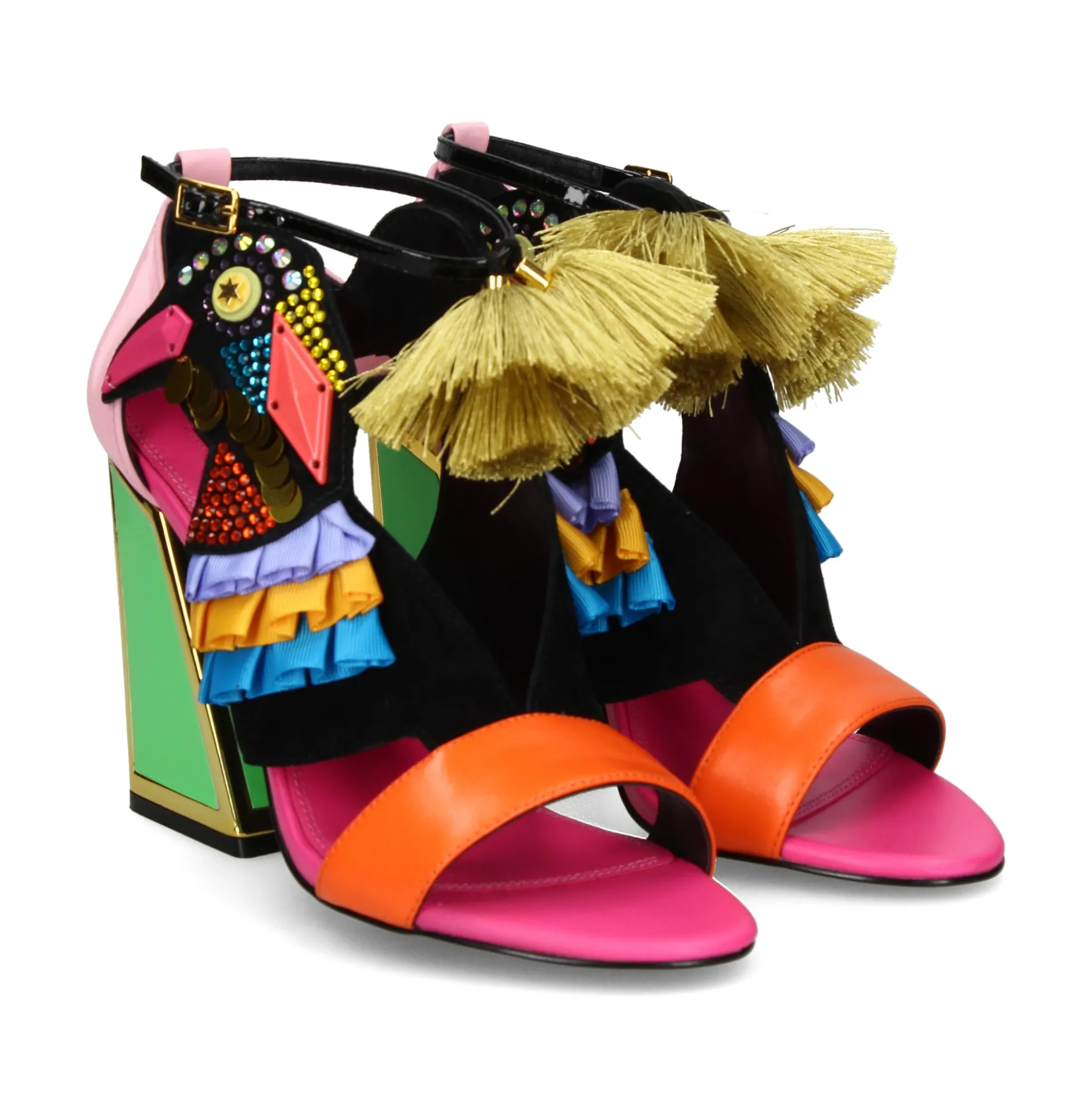 KAT MACONIE Sandalias con tacón de Mujer AYA MULTI BRIGHTS