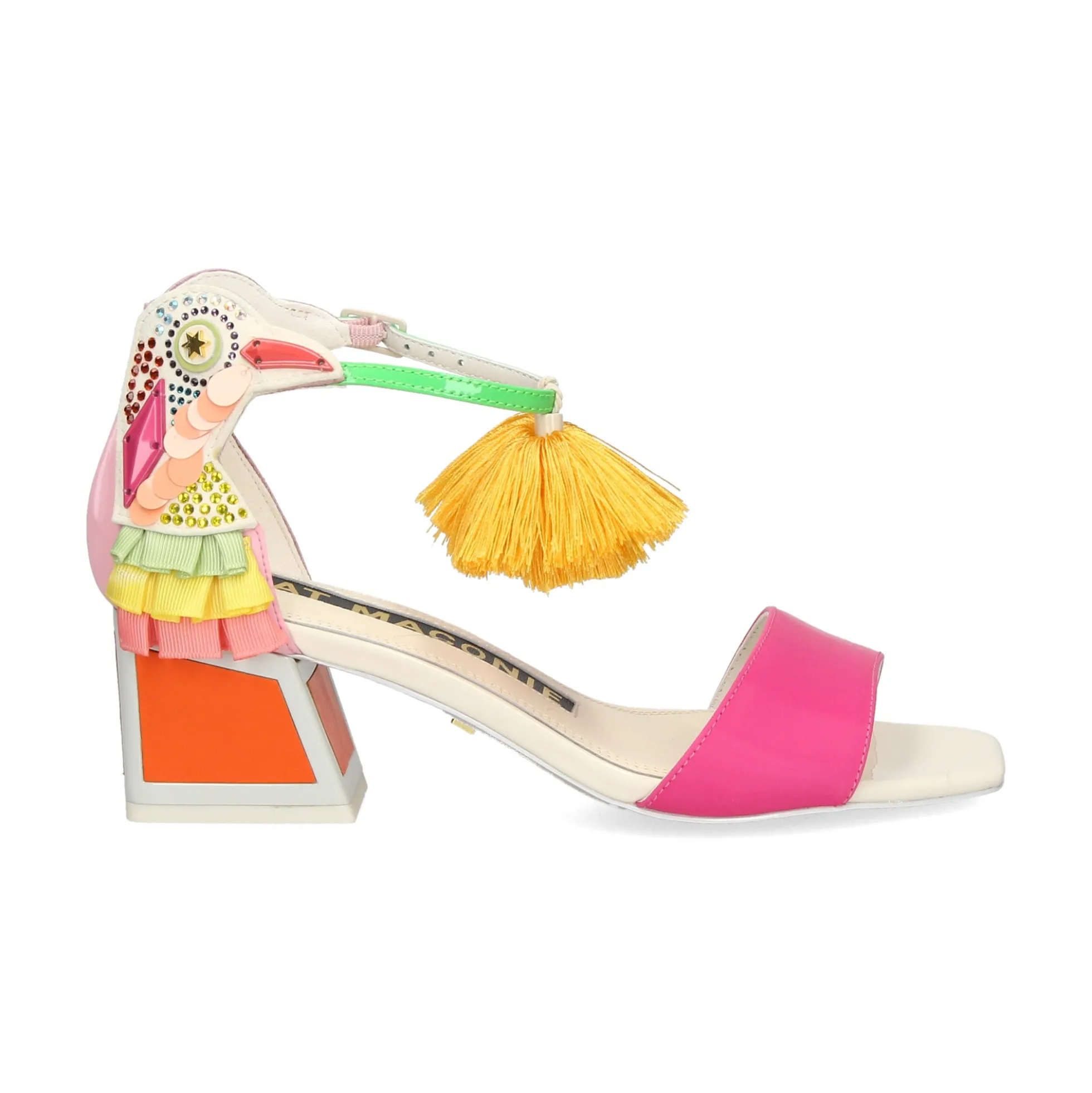 KAT MACONIE Sandalias con tacón de Mujer KAY NARANJA MULTI