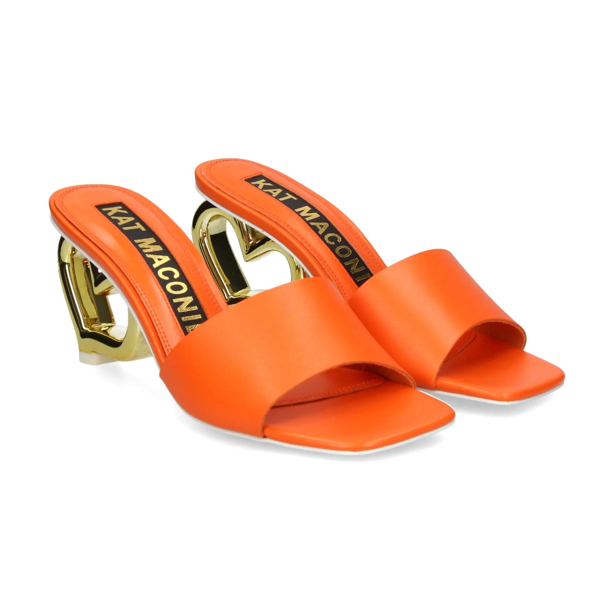 KAT MACONIE Sandalias con tacón de Mujer CHICHI-SORANGE NARANJA