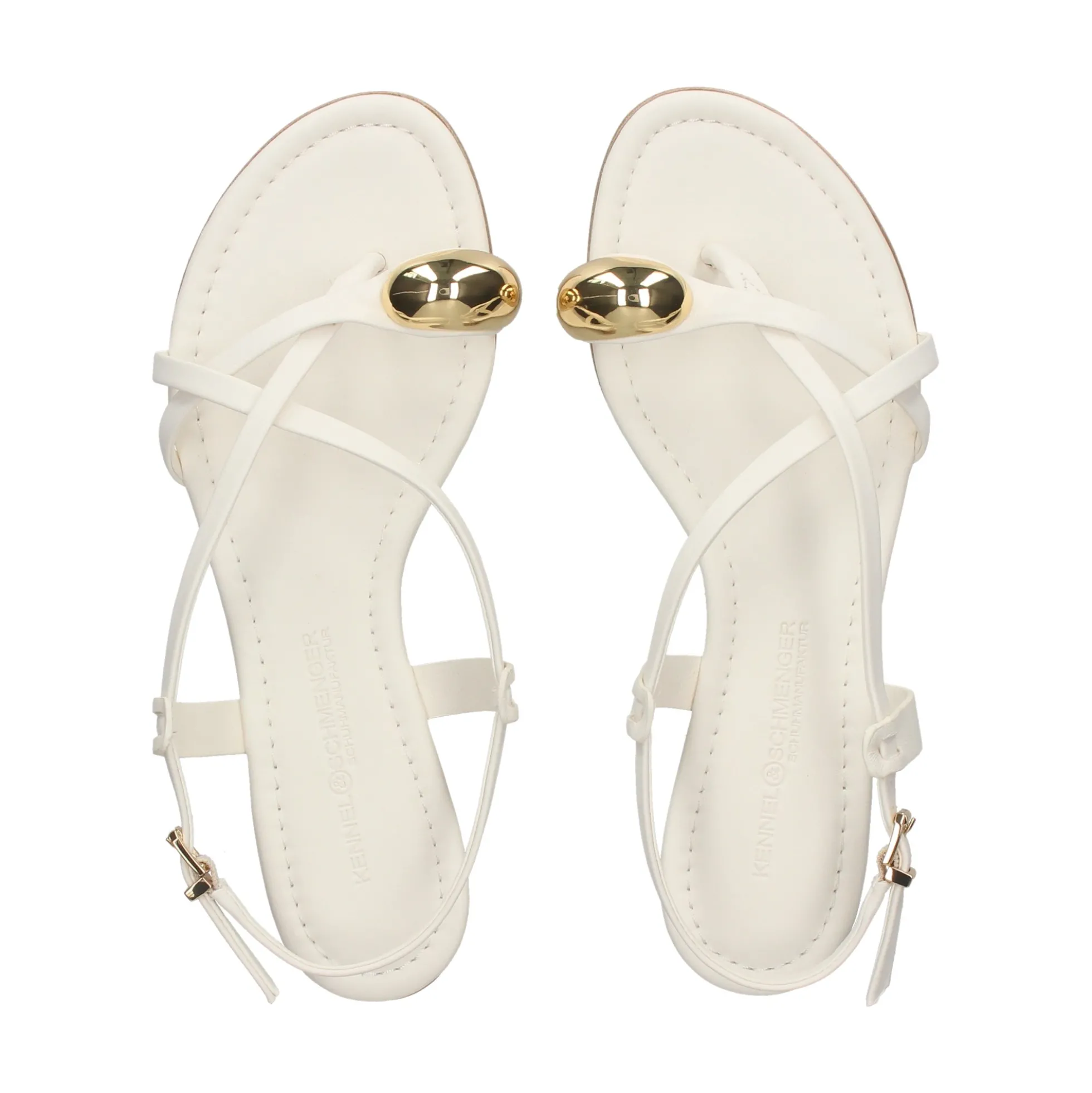 KENNEL & SCHMENGER Sandalias planas de Mujer 51-95100 223 BUTTER/GOLD