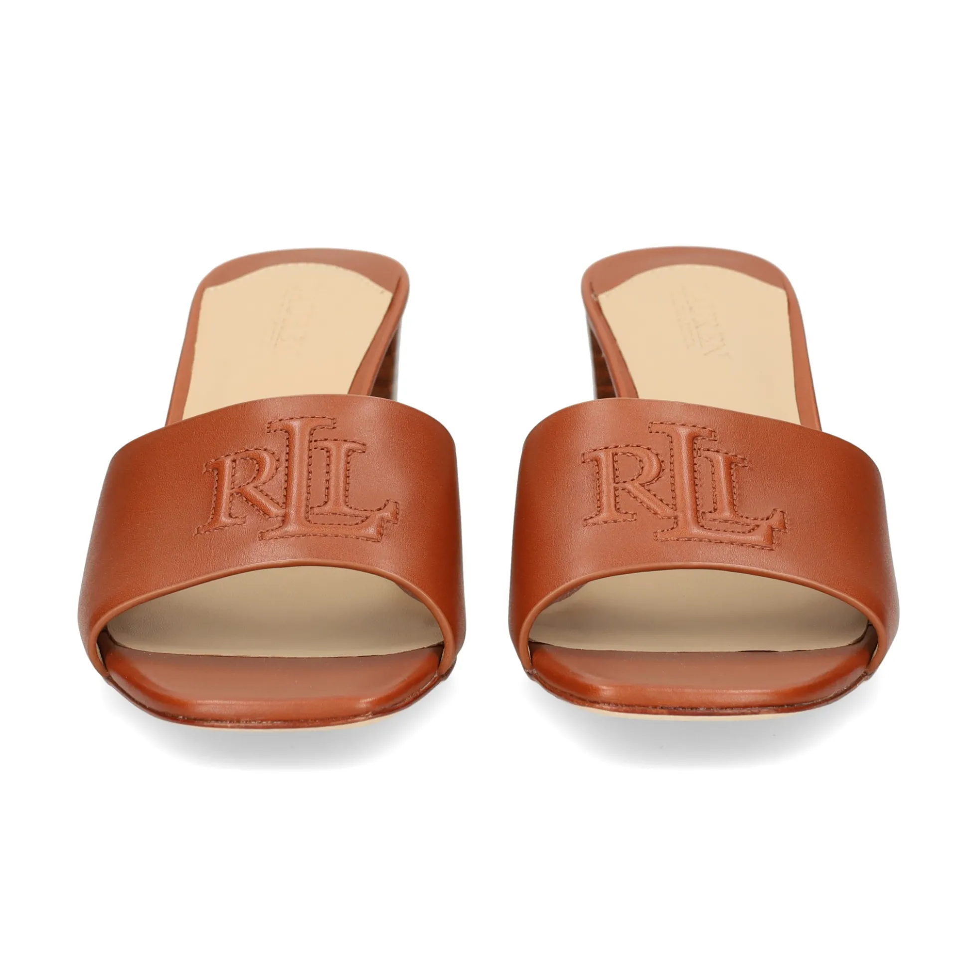 LAUREN RALPH LAUREN Sandalias con tacón de Mujer EVERLEY HEEL 002 TAN