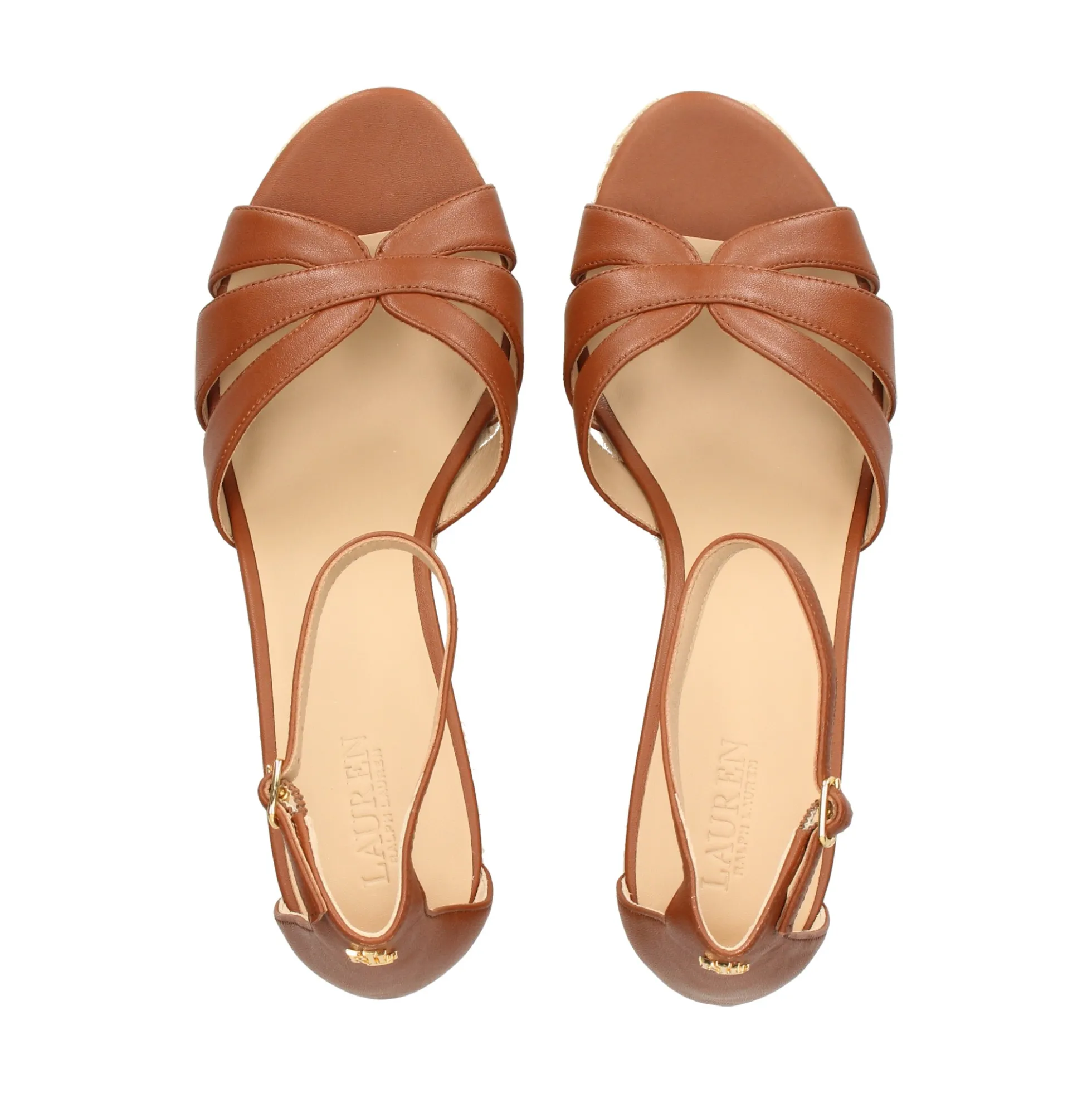 LAUREN RALPH LAUREN Sandalias cuña de Mujer NELLIE-ESPADRILLES 002 TAN
