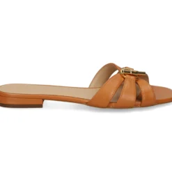 LAUREN RALPH LAUREN Sandalias planas de Mujer BLAIKE SLIDE 006 CARAMEL