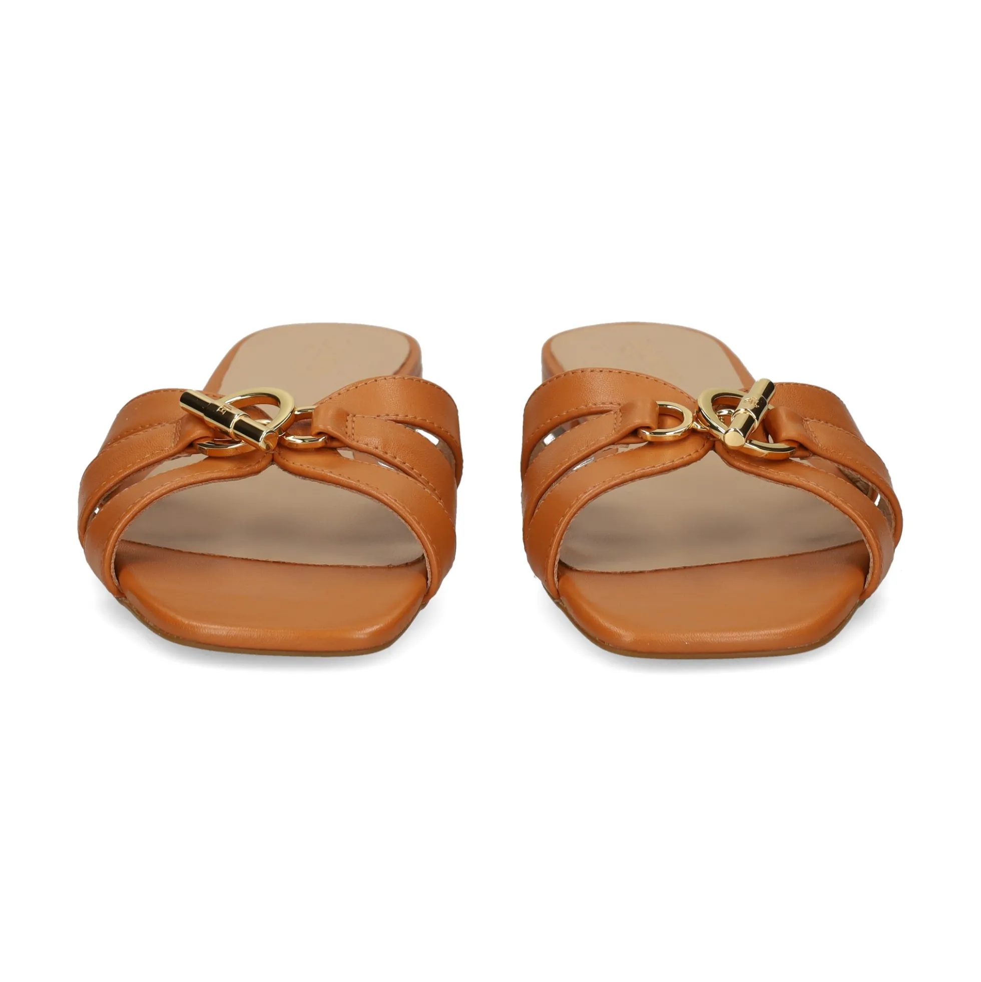 LAUREN RALPH LAUREN Sandalias planas de Mujer BLAIKE SLIDE 006 CARAMEL