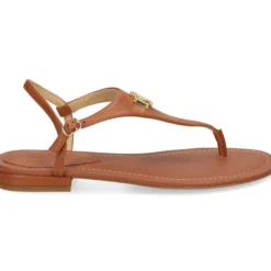 LAUREN RALPH LAUREN Sandalias planas de Mujer ELLINGTON 002 SADDLE TAN