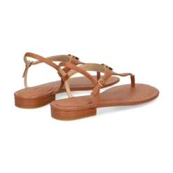 LAUREN RALPH LAUREN Sandalias planas de Mujer ELLINGTON 002 SADDLE TAN
