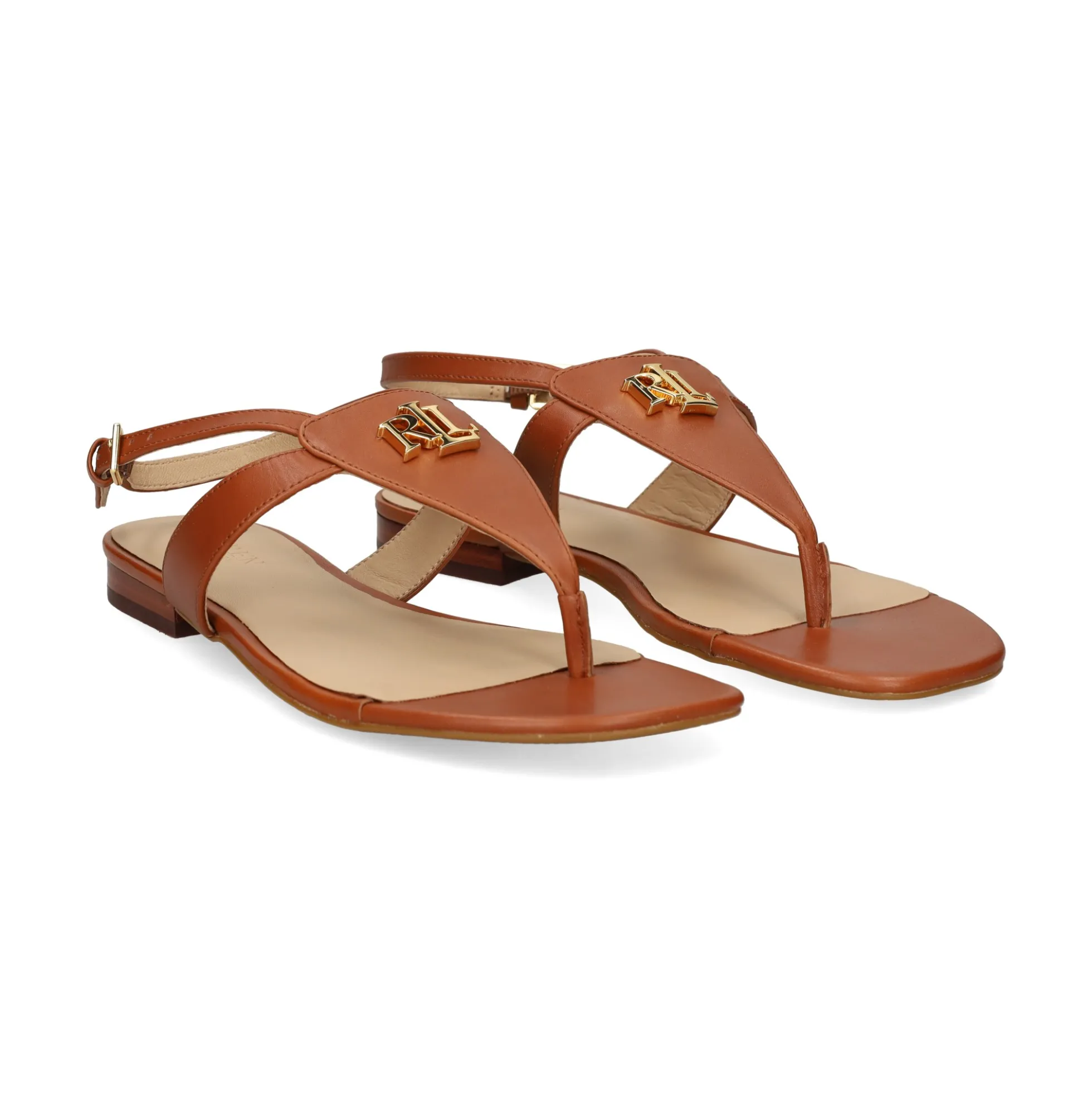 LAUREN RALPH LAUREN Sandalias planas de Mujer EVERLEY 002 TAN