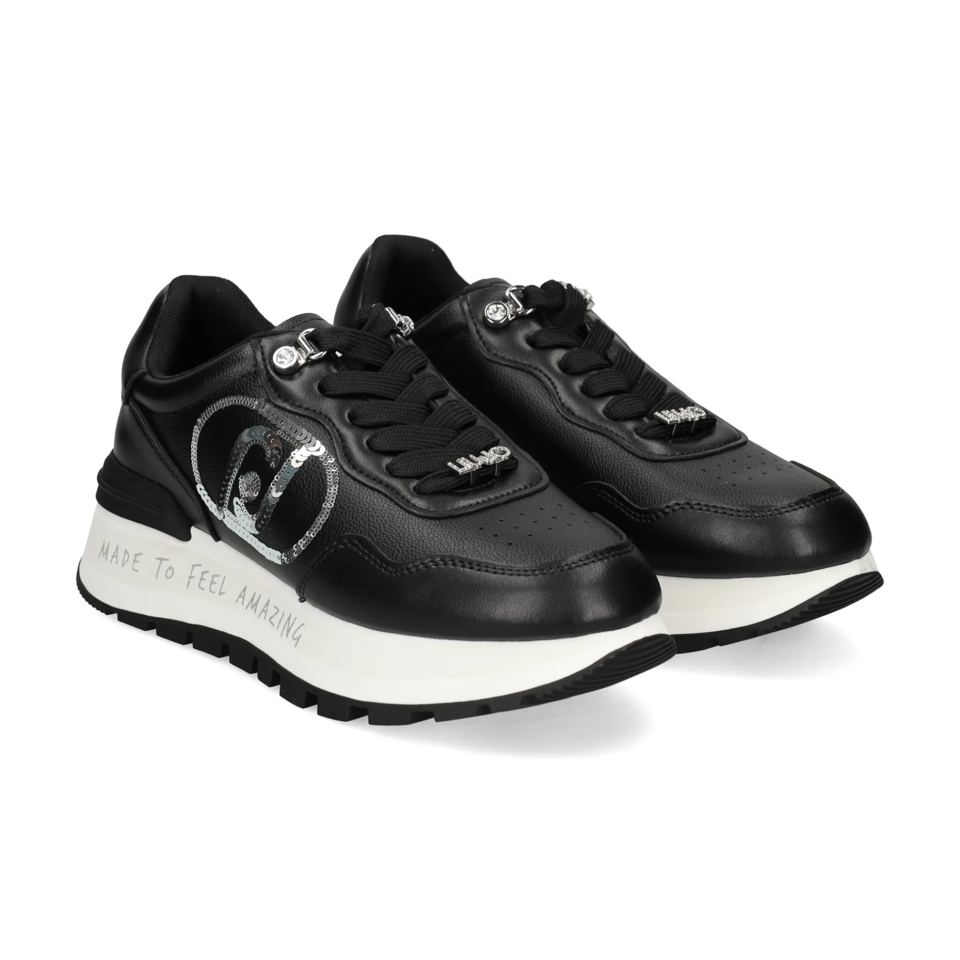 LIU·JO Zapatillas de Mujer BF3087EX207 01039 BLKA/SILV
