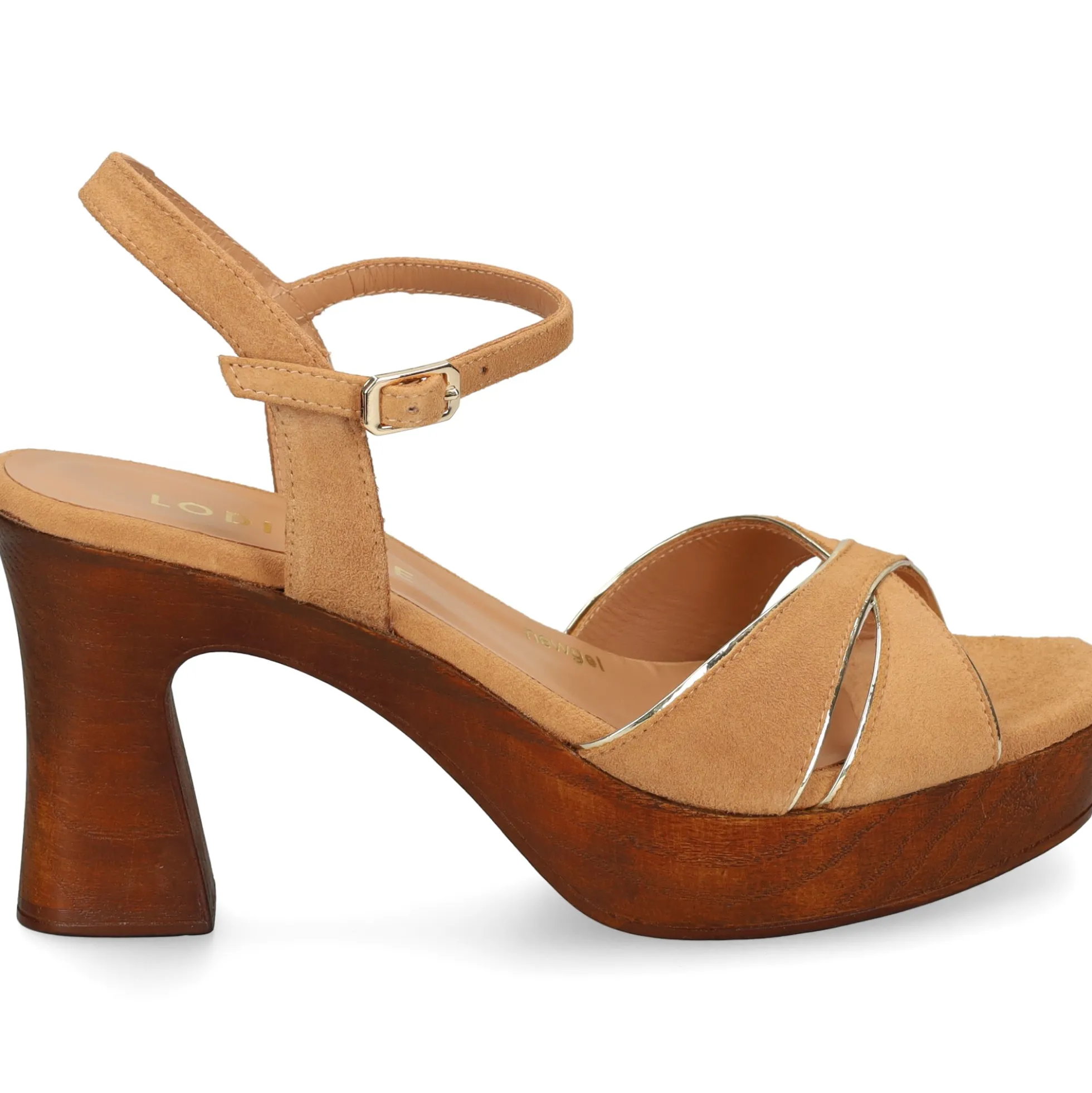 LODI Sandalias con plataforma de Mujer GIN4511 ANTE CAMEL