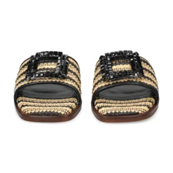 LODI Sandalias planas de Mujer NU4890 RAFIA NEGRO/