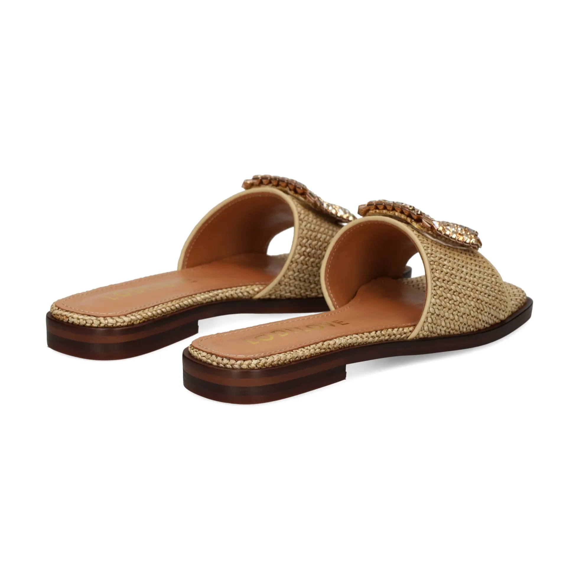 LODI Sandalias planas de Mujer NU4890 RAFIA NATURAL C