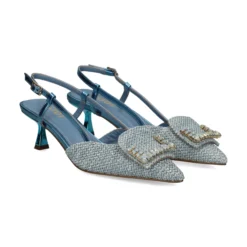 LODI Zapatos de tacón medio de Mujer BALL AZURRO