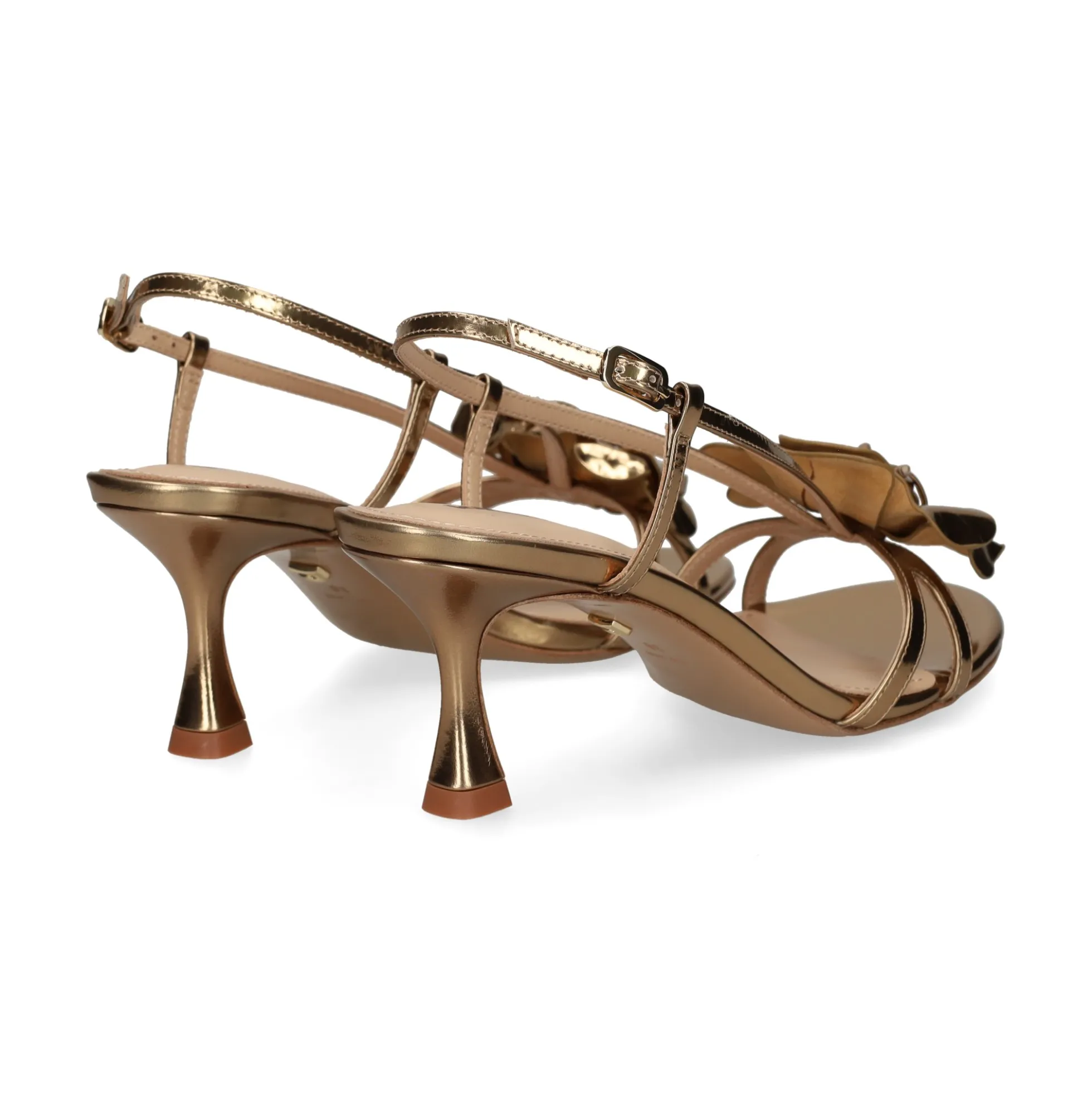 LOLA CRUZ Sandalias con tacón de Mujer 035Z17BK ORO