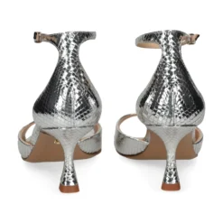 LOLA CRUZ Sandalias con tacón de Mujer 229Z51BK PLATA
