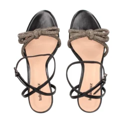 LOLA CRUZ Sandalias con tacón de Mujer 250Z13BK NEGRO