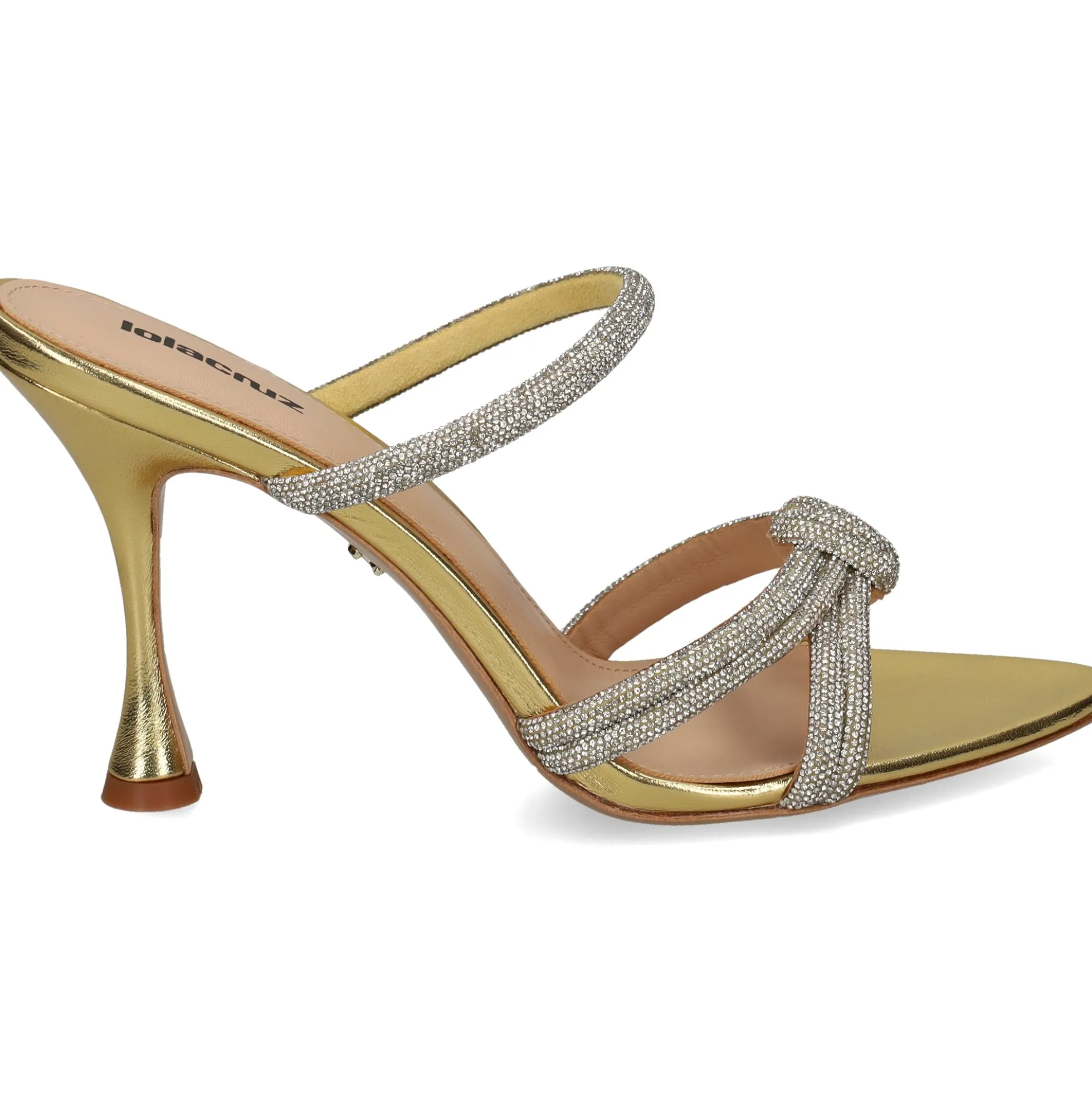 LOLA CRUZ Sandalias con tacón de Mujer 263Z19BK ORO