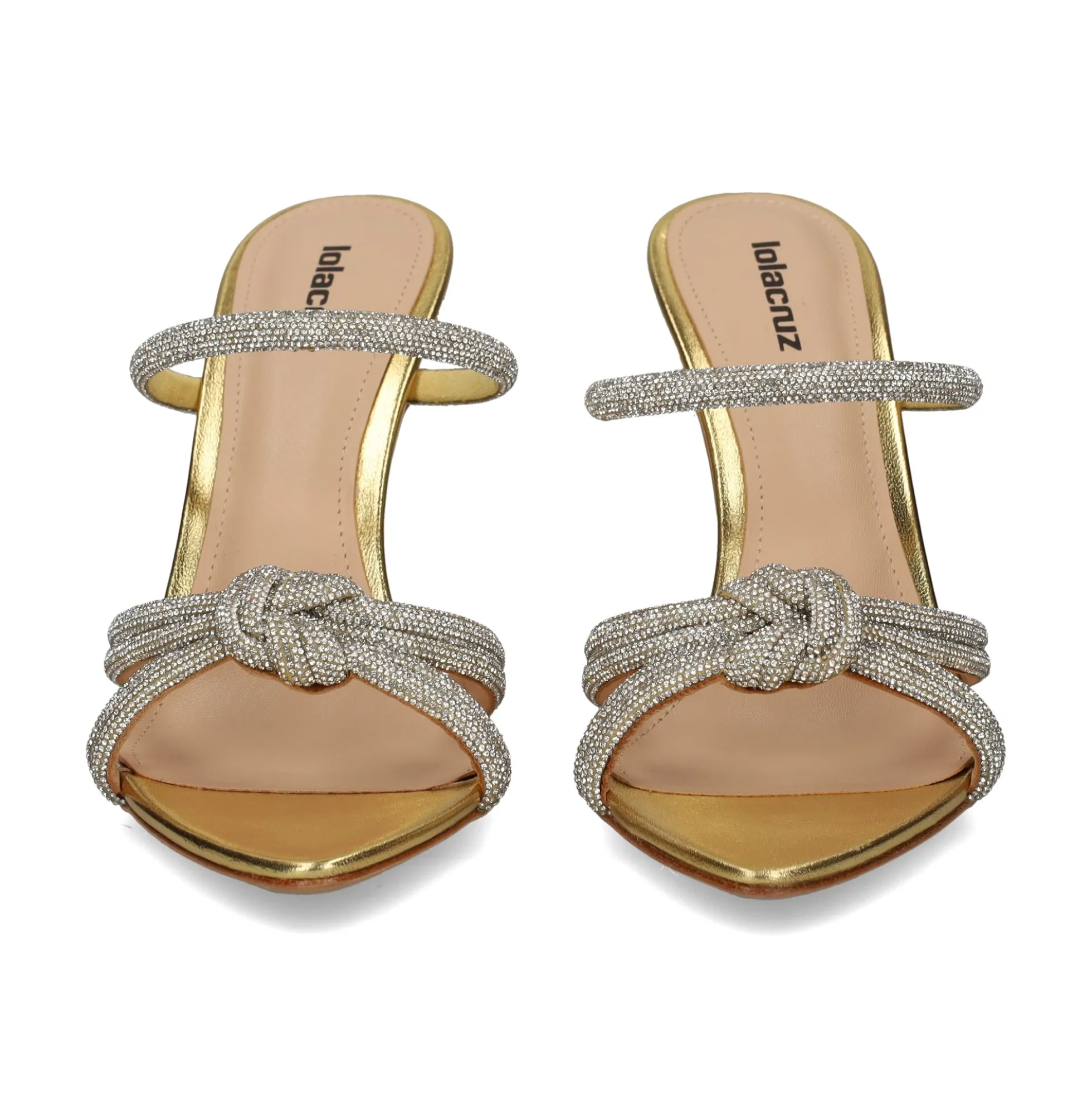 LOLA CRUZ Sandalias con tacón de Mujer 263Z19BK ORO