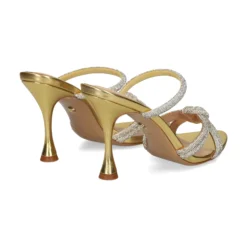 LOLA CRUZ Sandalias con tacón de Mujer 263Z19BK ORO