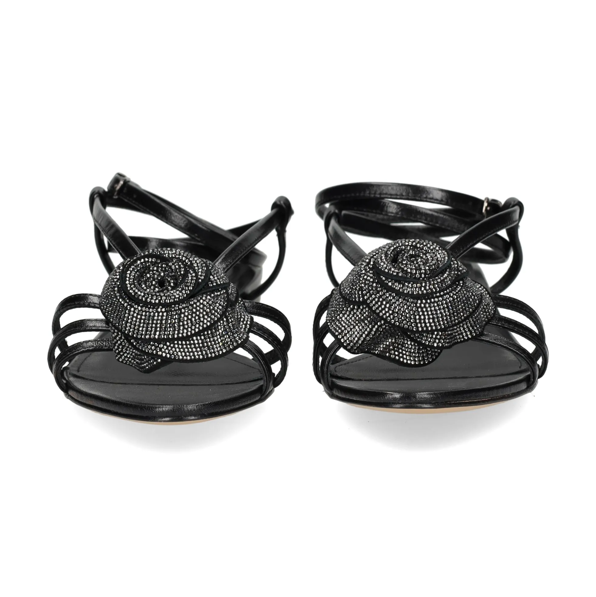 LOLA CRUZ Sandalias planas de Mujer 057Z13BK NEGRO