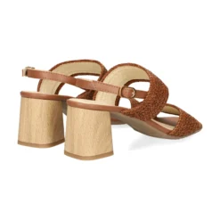 LÓPEZ Sandalias con tacón de Mujer 21187 TABACO