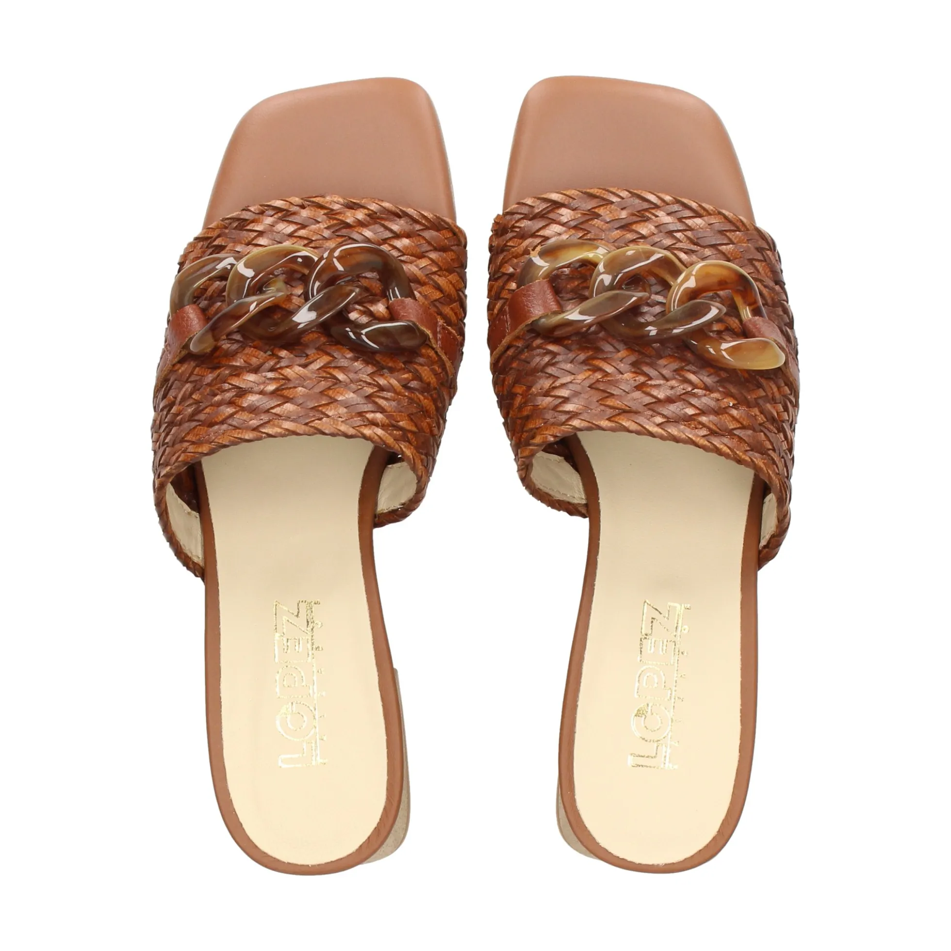LÓPEZ Sandalias con tacón de Mujer 24524 TABACO