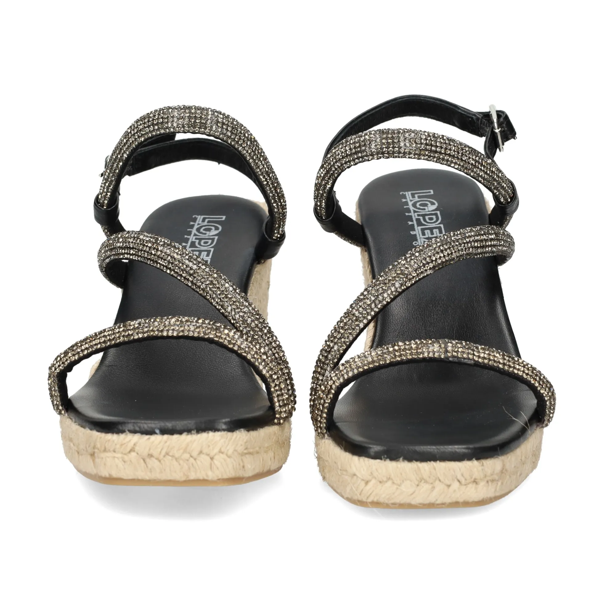 LÓPEZ Sandalias cuña de Mujer 24793 NEGRO